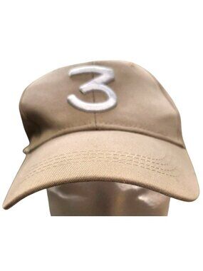 Chance The Rapper Dad Hat Khaki Tan Embroidered 3 Adjustable Strapback Cap